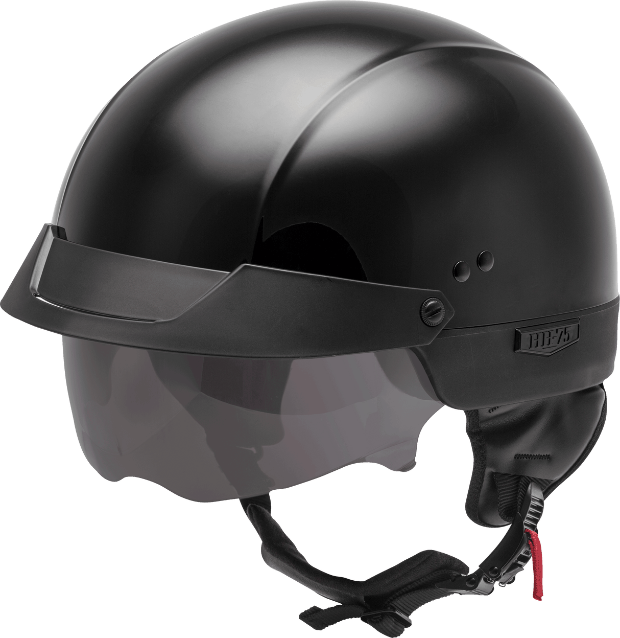 GMAX Hh-75 Half Helmet Black Md H1750025