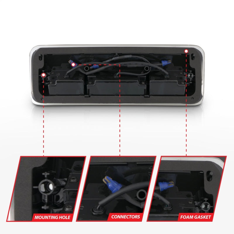 ANZO 2004-2008 Ford F-150 LED 3rd Brake Light Chrome B - Series 531088