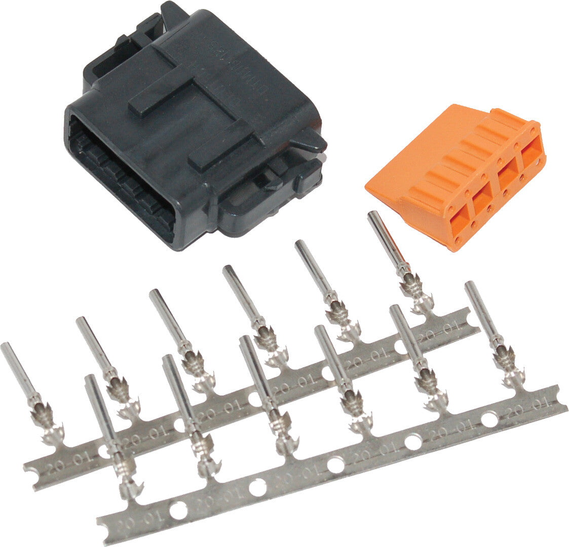 NAMZ CUSTOM CYCLEDeutsch Dtm 12-Pin Black Plug W/12 Trmnls/Wdglk Hd74119-98bkMDP-12B
