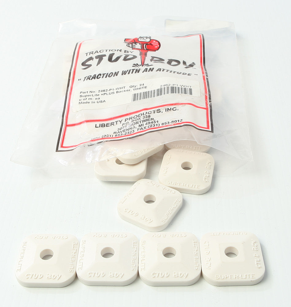 STUD BOY Super-Lite Plus Backers White 24/Pk 2462-P1-WHT