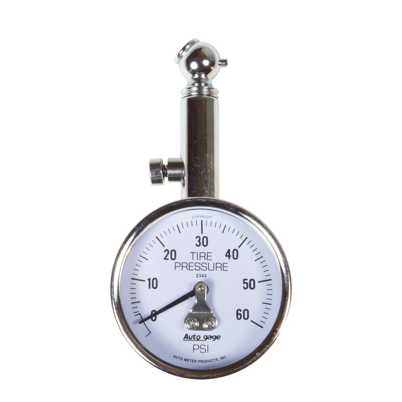 Autometer 60 PSi Peak/Hold Mechanical Tire Pressure Gauge 2343