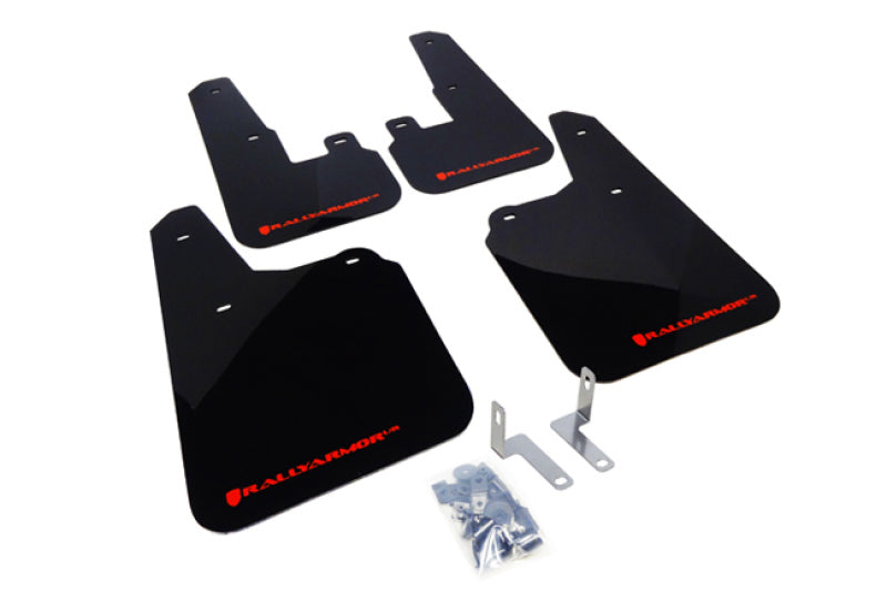 Rally Armor 10-14 Subaru Outback Black UR Mud Flap w/ Red Logo MF16-UR-BLK/RD
