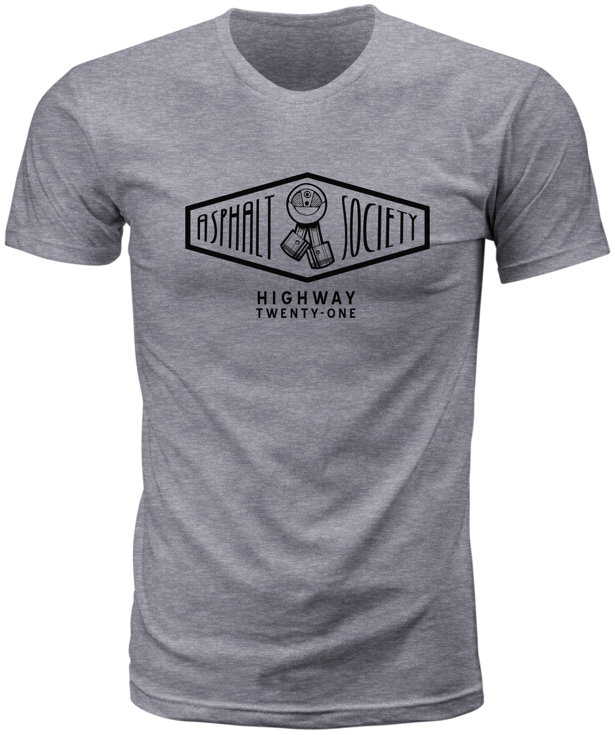 HIGHWAY 21 Asphalt Society Tee Heather Grey 3x 489-19413X