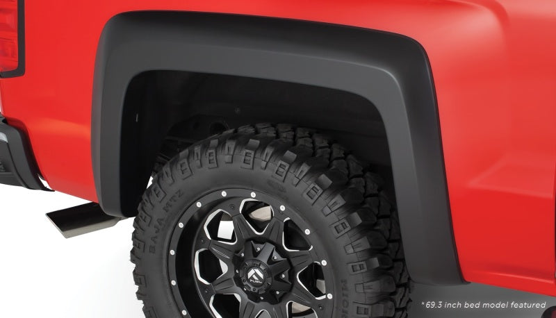 Bushwacker 15-18 Chevy Silverado 2500 HD Fleetside Extend-A-Fender Style Flares 4pc - Black 40964-02