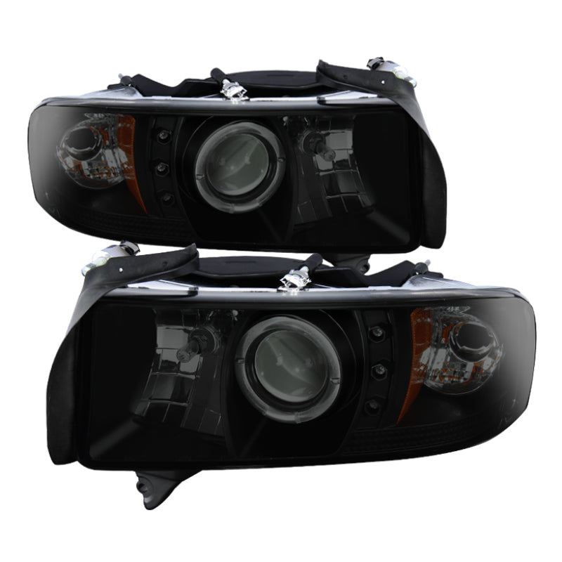 Spyder Dodge Ram 1500 94-01 Sport Projector Headlights LED Halo LED Blk Smke PRO-YD-DR94-HL-AM-BSM 5078414