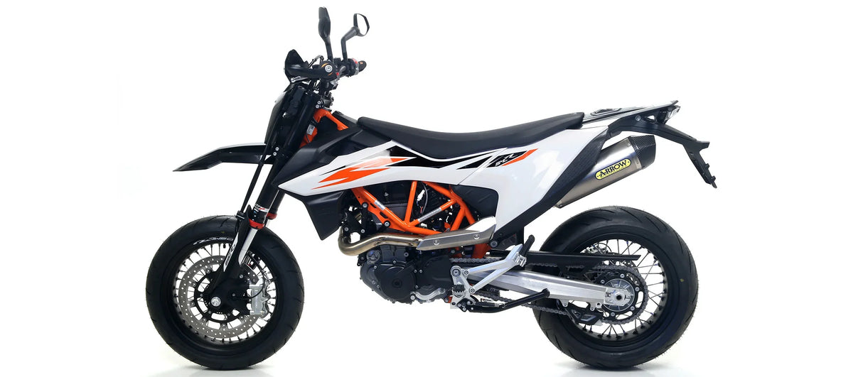 IN STOCK OPEN BOX Arrow KTM 690 SMC/ENDURO R LC4 9-24 Race-Tech Titanium Slip On With Carbon End Cap 72624pk