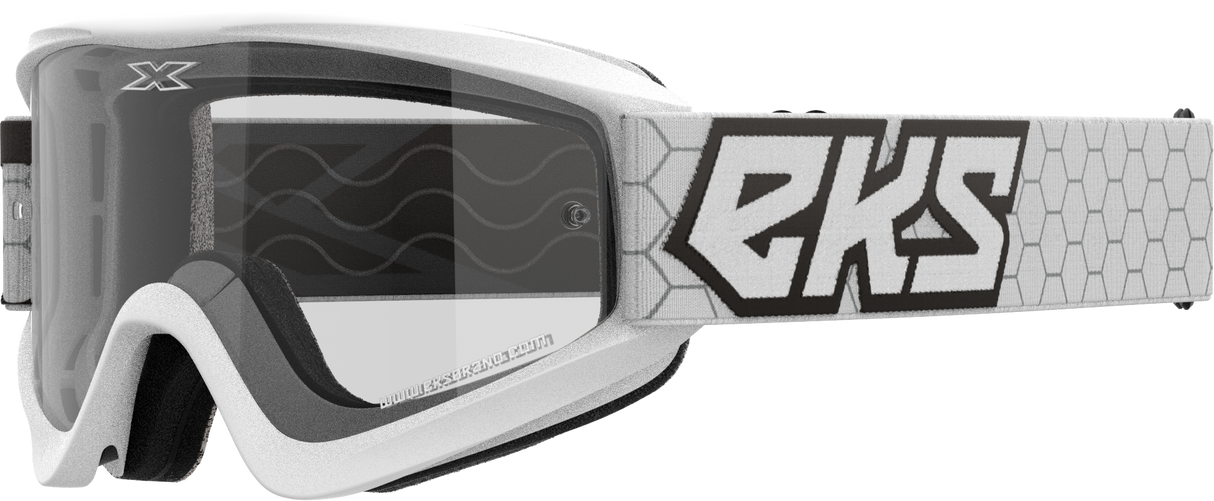 EKS BRAND Flat Out Clear Goggle White/Black Clear 067-60450
