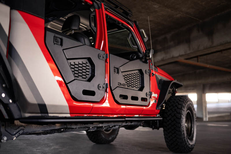 DV8 Offroad 18-22 Jeep Wrangler JL/JT Spec Series Half Doors - Rear Set HDJL-02R
