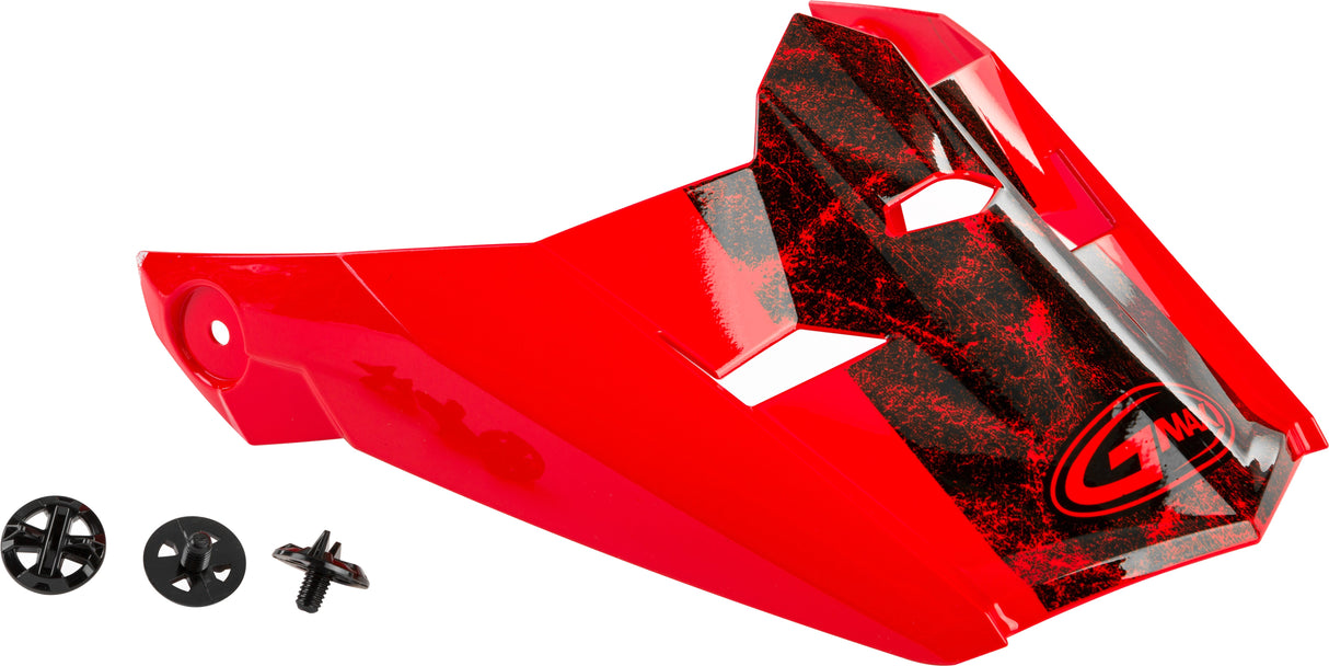 GMAX Visor W/Screws Dominant Mx-46 Red/Black/White Xs-Sm G046891