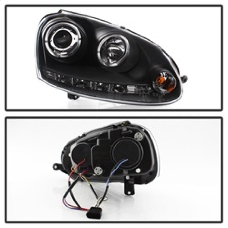Spyder Volkswagen GTI 06-09/Jetta 06-09 Halogen Model Only - LED Halo DRL Black PRO-YD-VG06-HL-BK 5012098