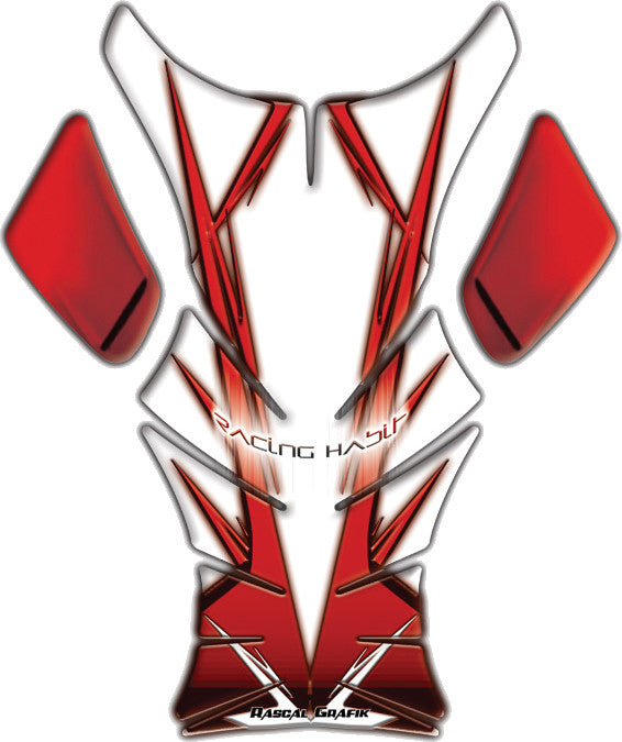 RASCAL GRAFIK Tank Pad Yam R1 '07-08 Red/Wht RA36332