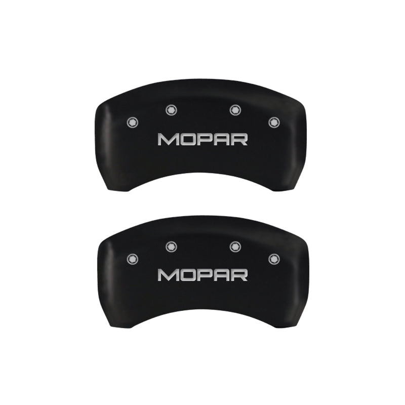MGP 4 Caliper Covers Engraved Front & Rear MOPAR Red finish silver ch 12162SMOPRD