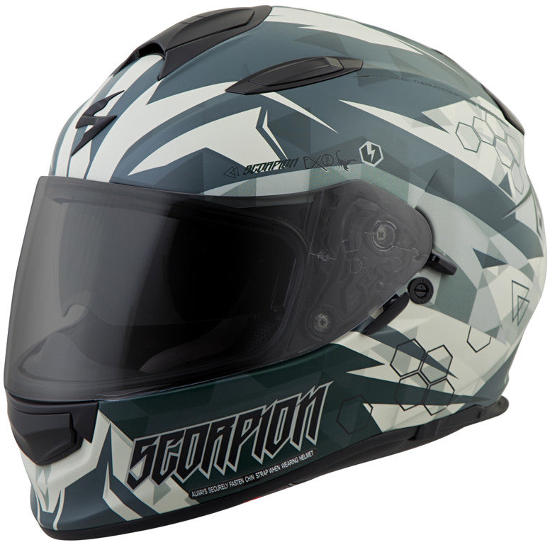 SCORPION EXO Exo-T510 Full-Face Helmet Cipher Green Xl T51-1216