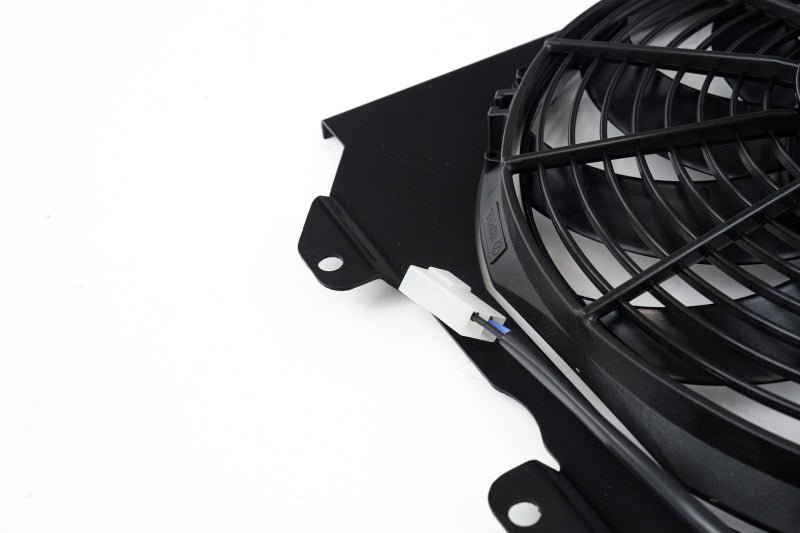 CSF 92-00 Honda Civic All-Aluminum Fan Shroud w/12in SPAL Fan - Black Finish 2858FB
