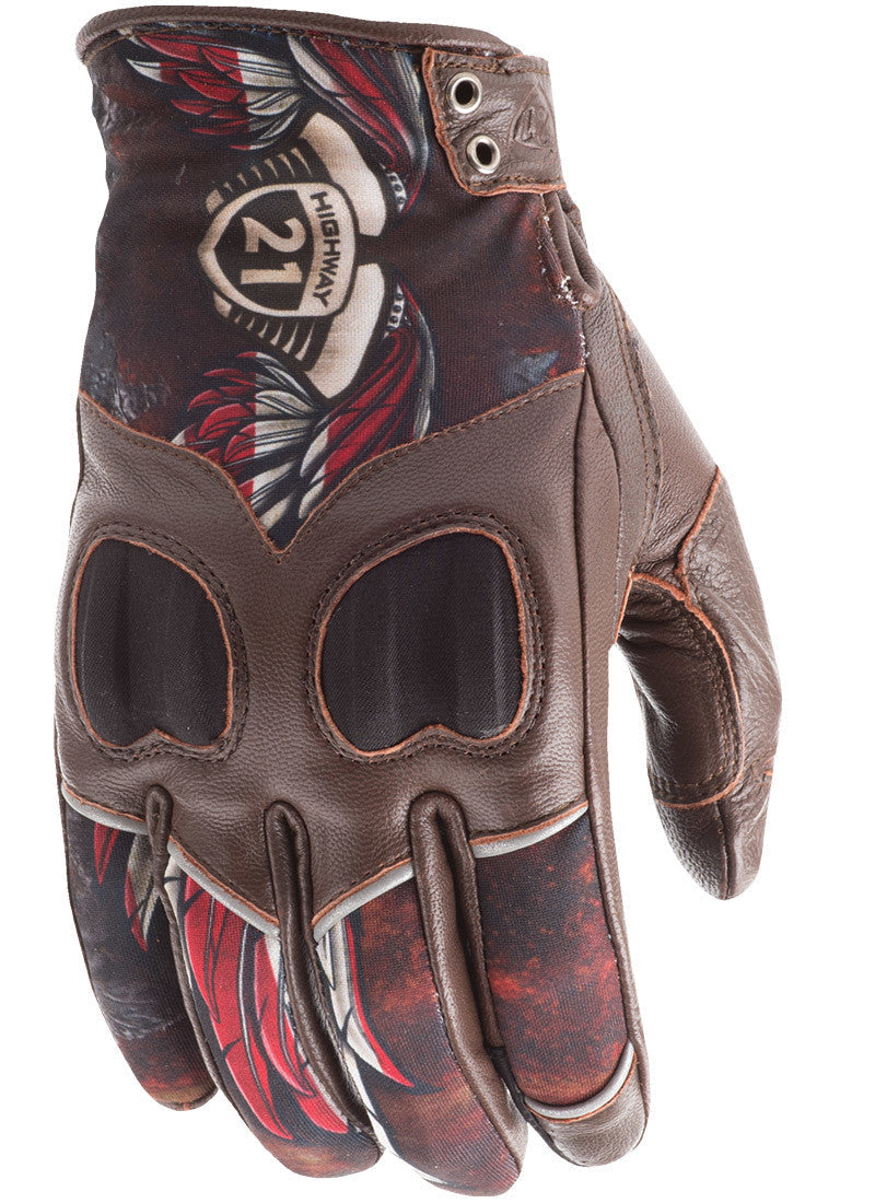 HIGHWAY 21 Women's Vixen Gloves Liberty Brown Xl #5884 489-0093~5