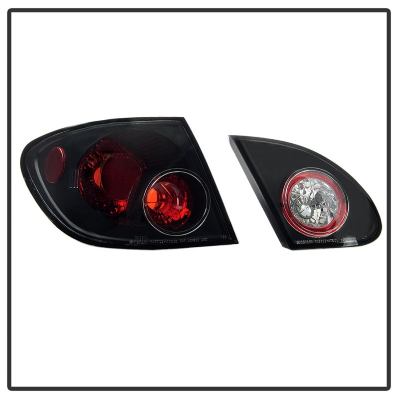 Spyder Toyota Corolla 03-08 Euro Style Tail Lights Black ALT-YD-TC03-BK 5007339
