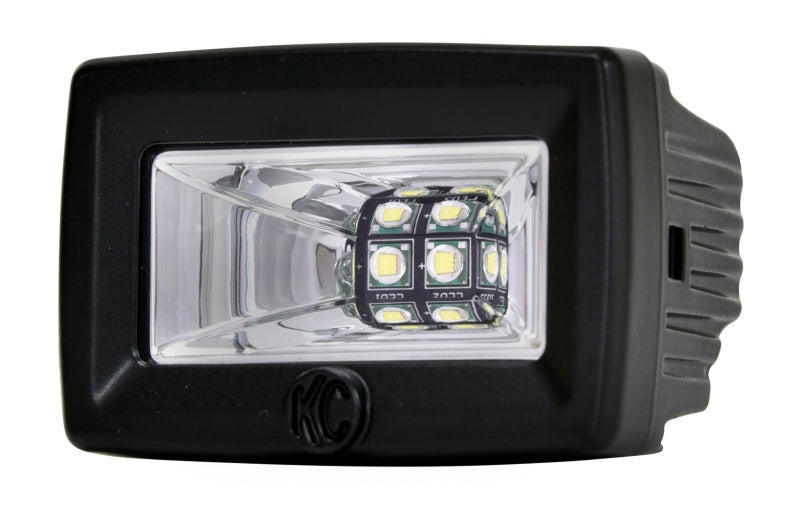 KC HiLiTES C-Series 2in. C2 LED Light 20w Area Flood Beam (Single) - Black 1328