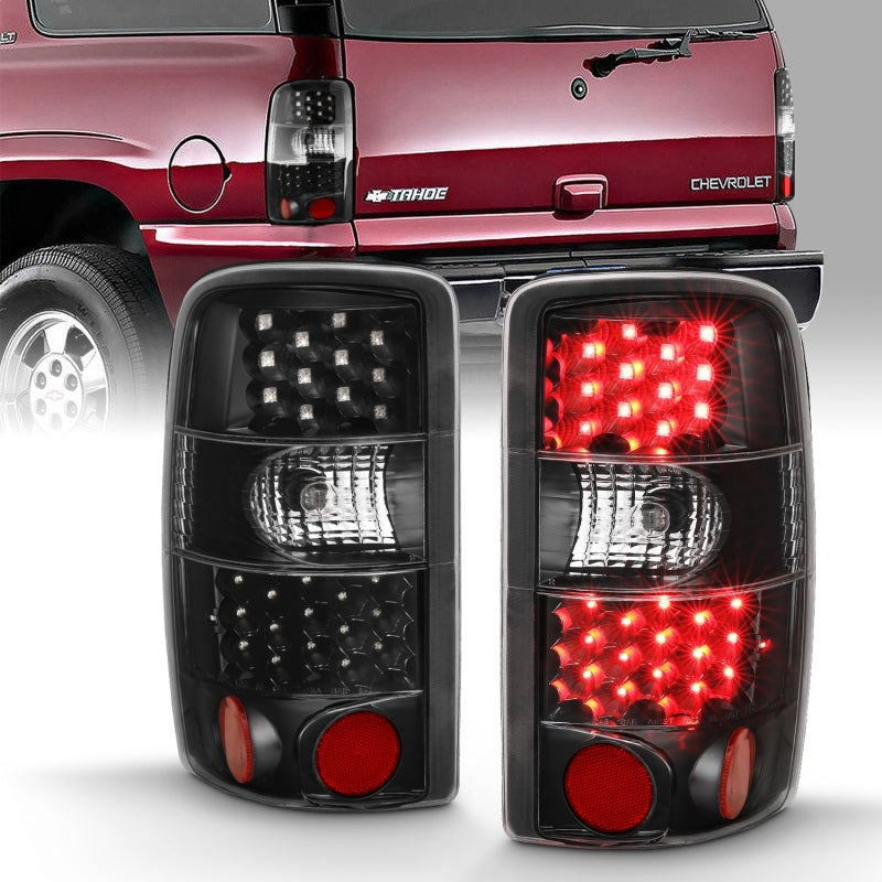 ANZO 2000-2006 Chevrolet Tahoe Led Taillights Black/Clear 311298