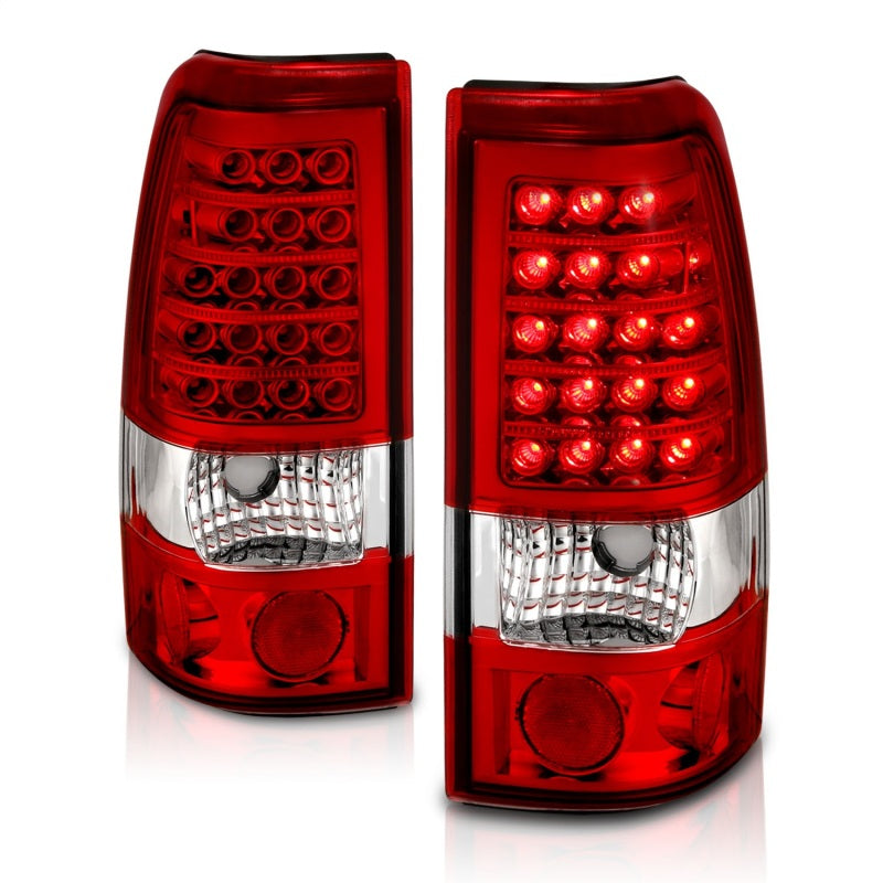 ANZO 1999-2007 Chevrolet Silverado 1500 LED Taillights Red/Clear 311010