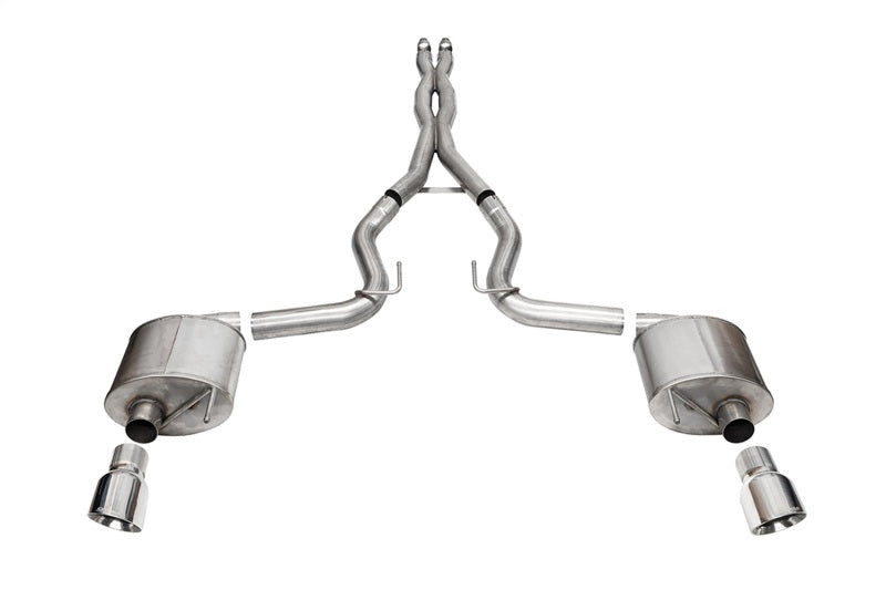 Corsa 2024 Ford MustangGT Sport Cat-Back Exhaust System 3.0in Dual Rear Exit w/4.5in Pro Series Tips 21254