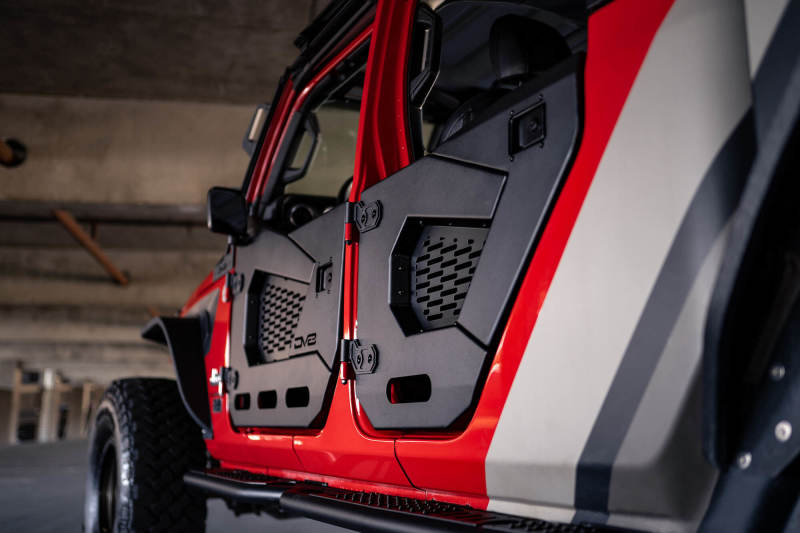 DV8 Offroad 18-22 Jeep Wrangler JL/JT Spec Series Half Doors - Rear Set HDJL-02R