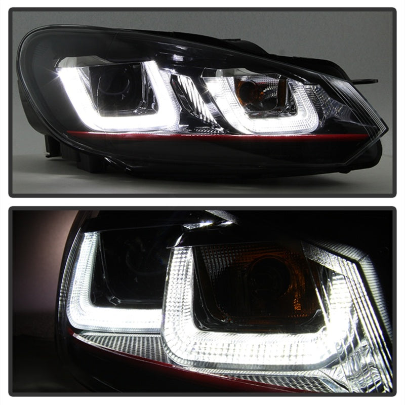 Spyder Volkswagen Golf / GTI 10-13 Version 3 Projector Headlights - Black PRO-YD-VG10V3R-DRL-BK 5082046