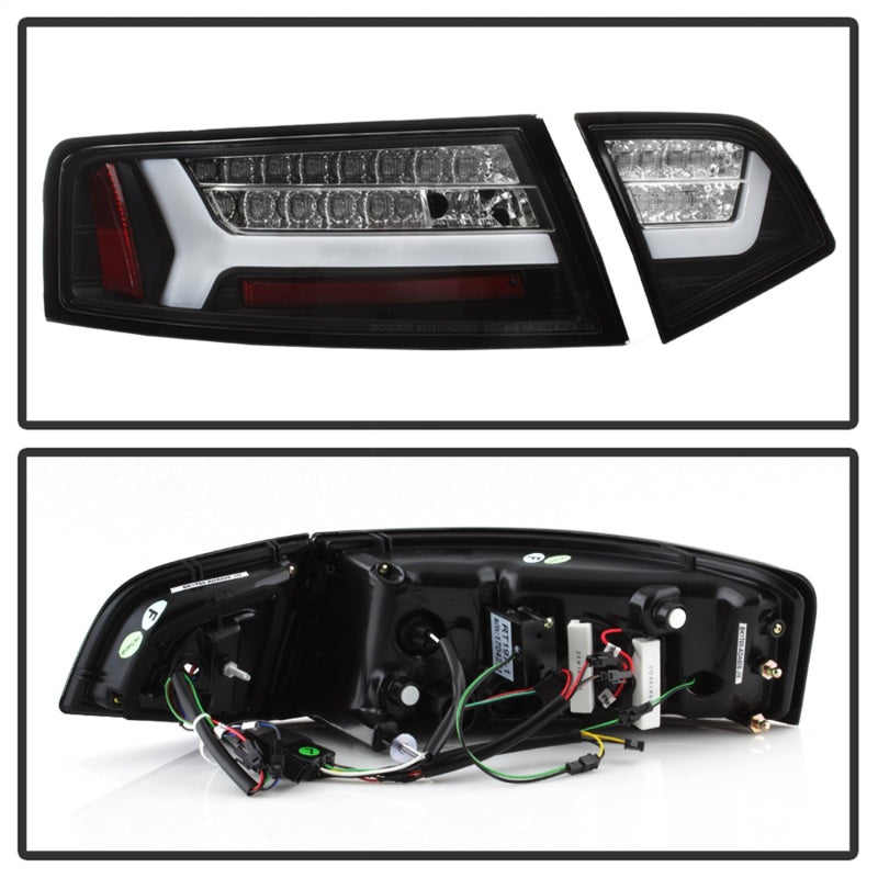 Spyder 09-12 Audi A6 LED Tail Lights - Black (ALT-YD-AA609-LED-BK) 5085160