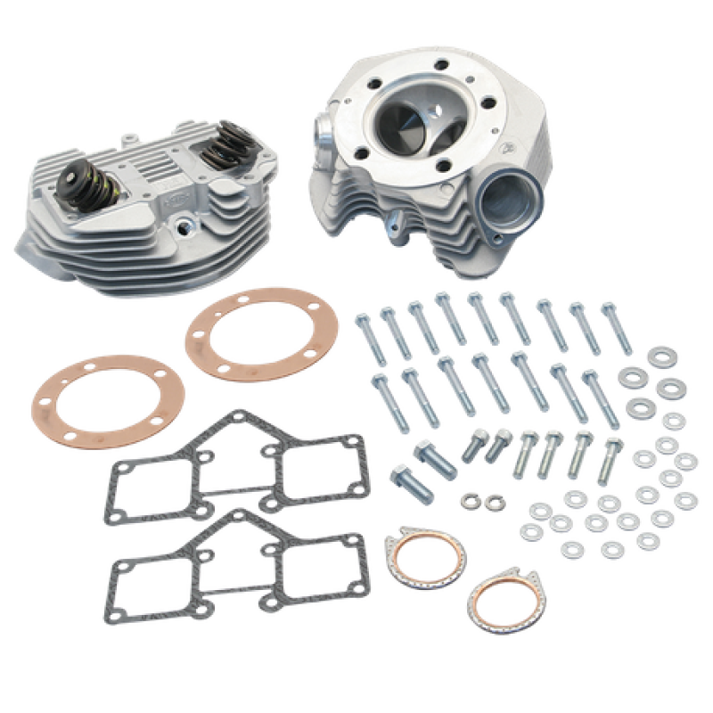 S&S Cycle 66-78 BT Super Stock 3-5/8in Bore O-Ring Style Dual Plug Cylinder Head Kit - Natural 90-1491