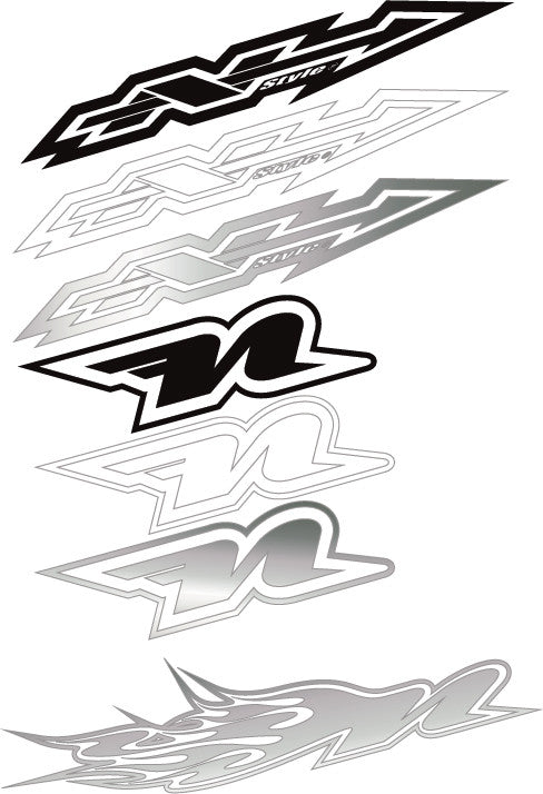 N-STYLEN-Style Die Cut Decal 6" (Whit E)N30-1023