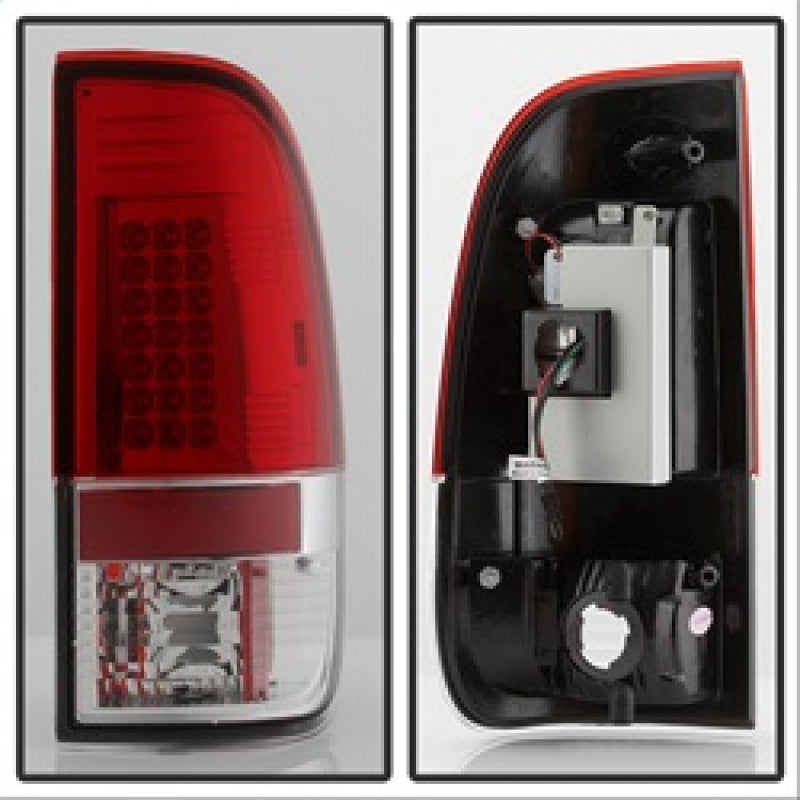 Spyder Ford F150 side 97-03/F250/350 Duty 99-07 LED Tail Lights Red Clear ALT-YD-FF15097-LED-RC 5003485