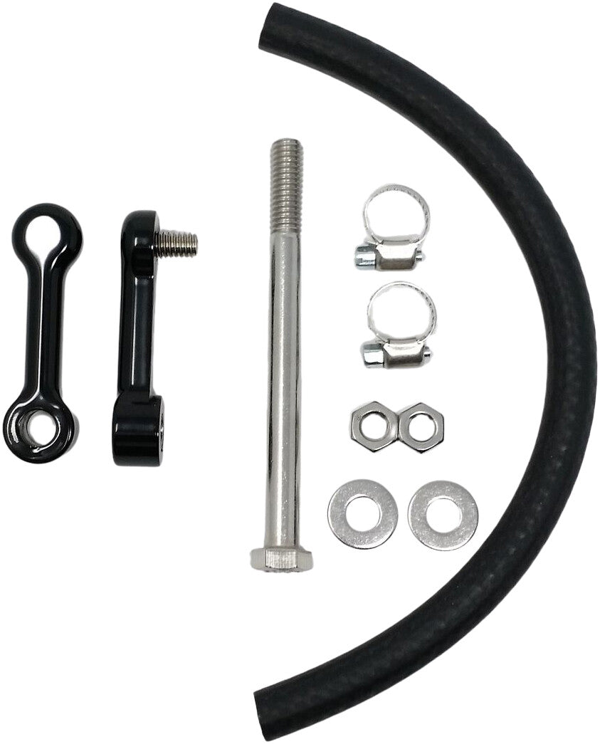DK CUSTOM PRODUCTS Billet Tank Lift Kit 1" `99-17 Softail Powder Coat Blk DK-SFT-TLK-1