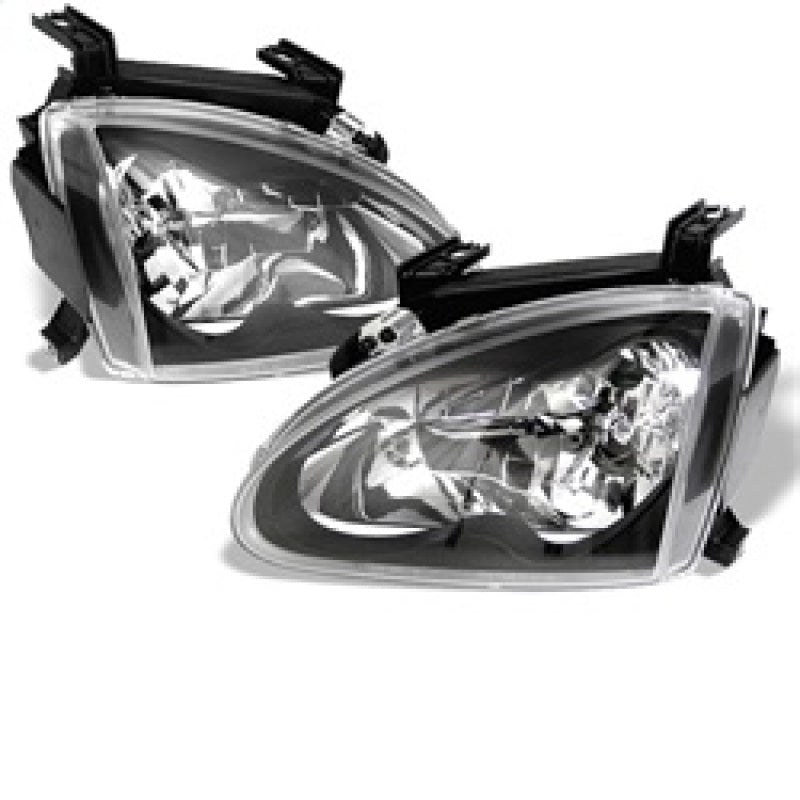 Spyder Honda Del Sol 93-97 Crystal Headlights Black HD-YD-HD93-BK 5012586