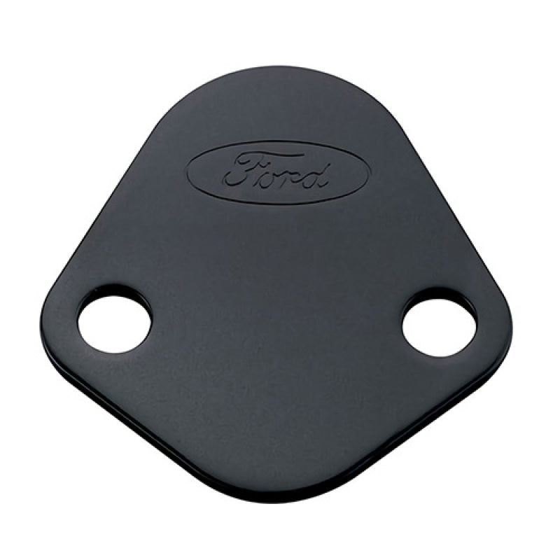 Ford Racing Fuel Pump Block Off Plate - Black Crinkle Finish w/ Ford Oval 302-291