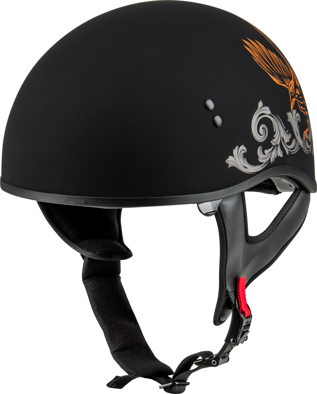 GMAX Hh-65 Corvus Helmet Matte Black/Silver/Orange Xs H16510943