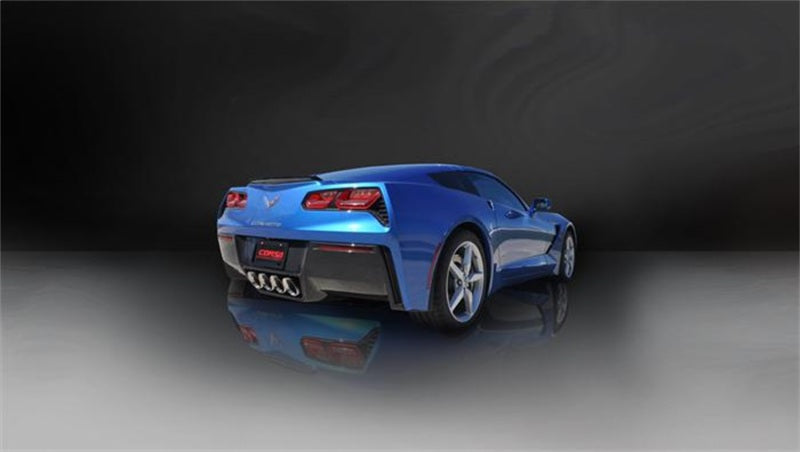 Corsa 2014 Corvette C7 Coupe 6.2L V8 AT/MT 2.75in Valve-Back Dual Rear Exit Polished Sport Exht 14764