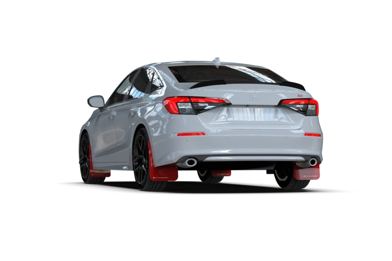 Rally Armor 2022 Honda Civic (Incl. Si/Sport/Touring) Black UR Mud Flap w/ Grey Logo MF90-UR-BLK/GRY