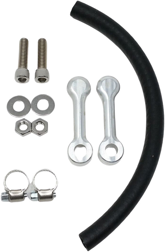 DK CUSTOM PRODUCTS Billet Tank Lift Kit 1" `99-Up Touring Machine Finish DK-TRG-TLK-1-M