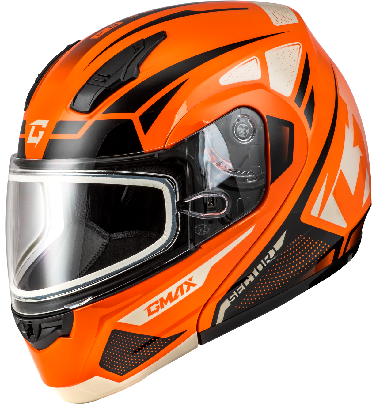 GMAX Md-04s Sector Snow Helmet Orange/Black Xs M2043283