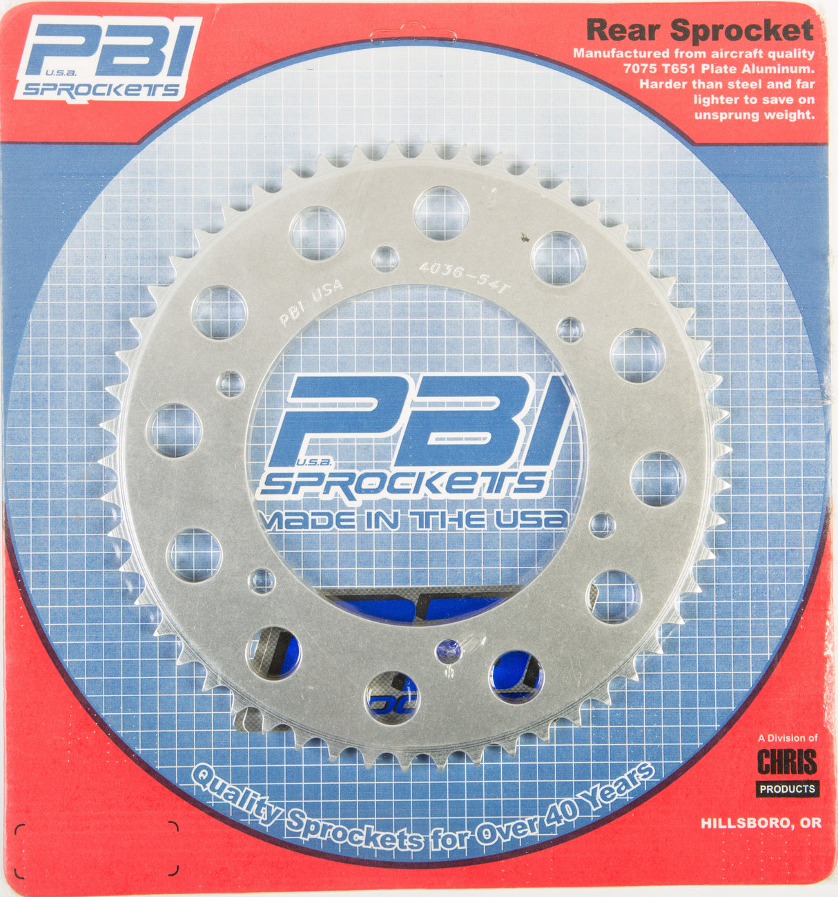 PBIRear Sprocket Aluminum 54t-428 Kaw4036-54-2