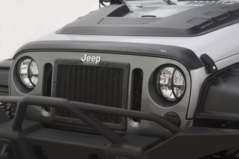AVS 07-18 Jeep Wrangler Unlimited Ventvisor & Aeroskin Deflector Combo Kit - Matte Black 56034060