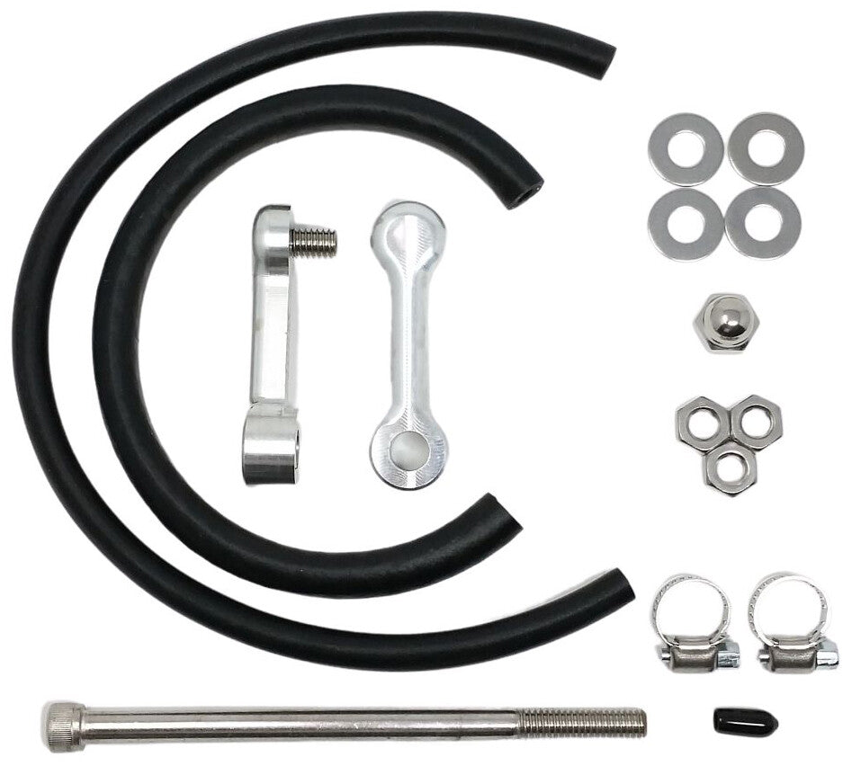 DK CUSTOM PRODUCTS Billet Tank Lift Kit 2" `10-17 Dyna Machine Finish DK-DYN-TLK-2-DC-M