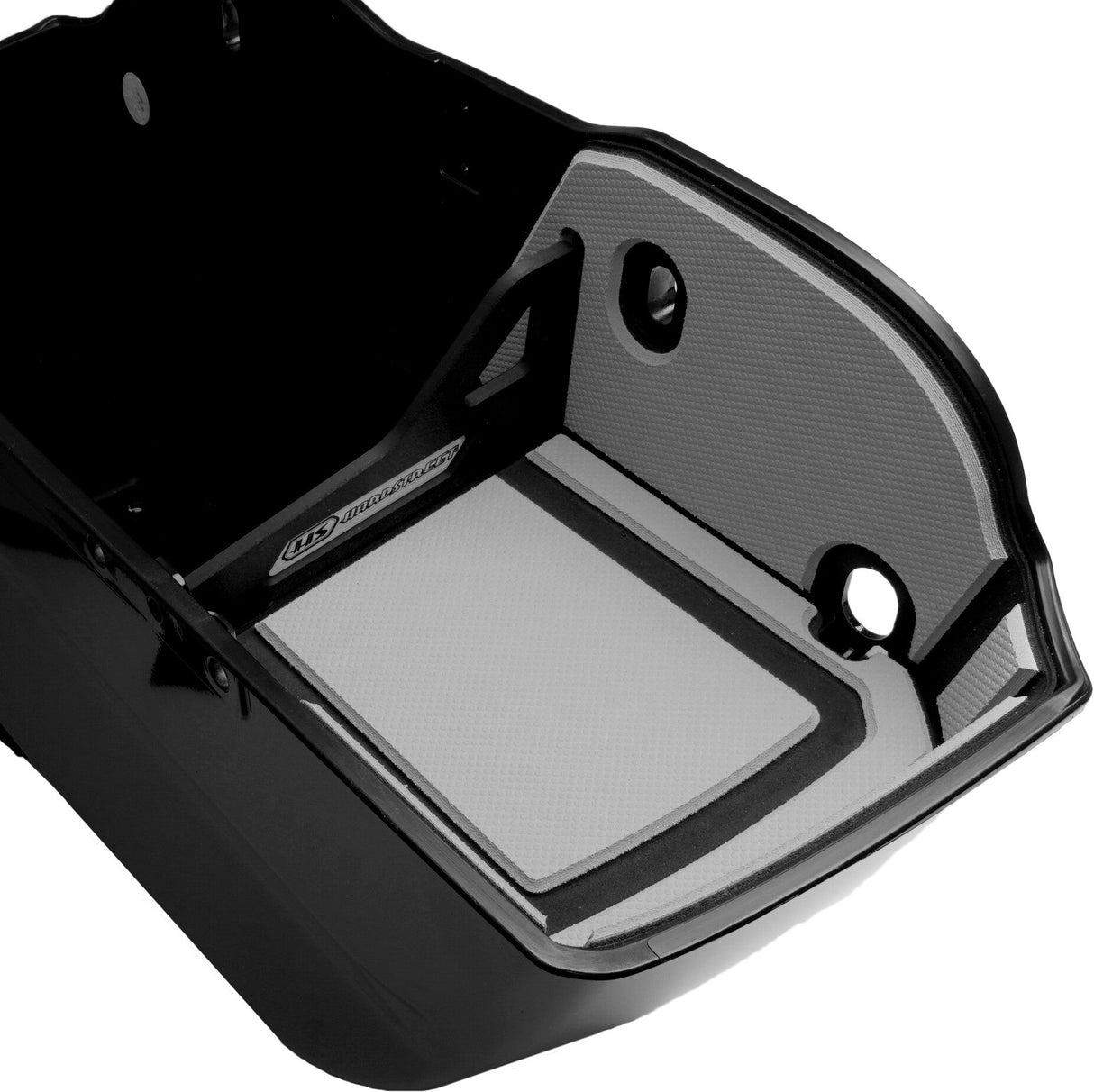 HARDSTREET 19-Up Ind Saddle Bag Shelf Set Flat Lid-Single Hinge Grey HSL-1035-SBSH-IN-GB