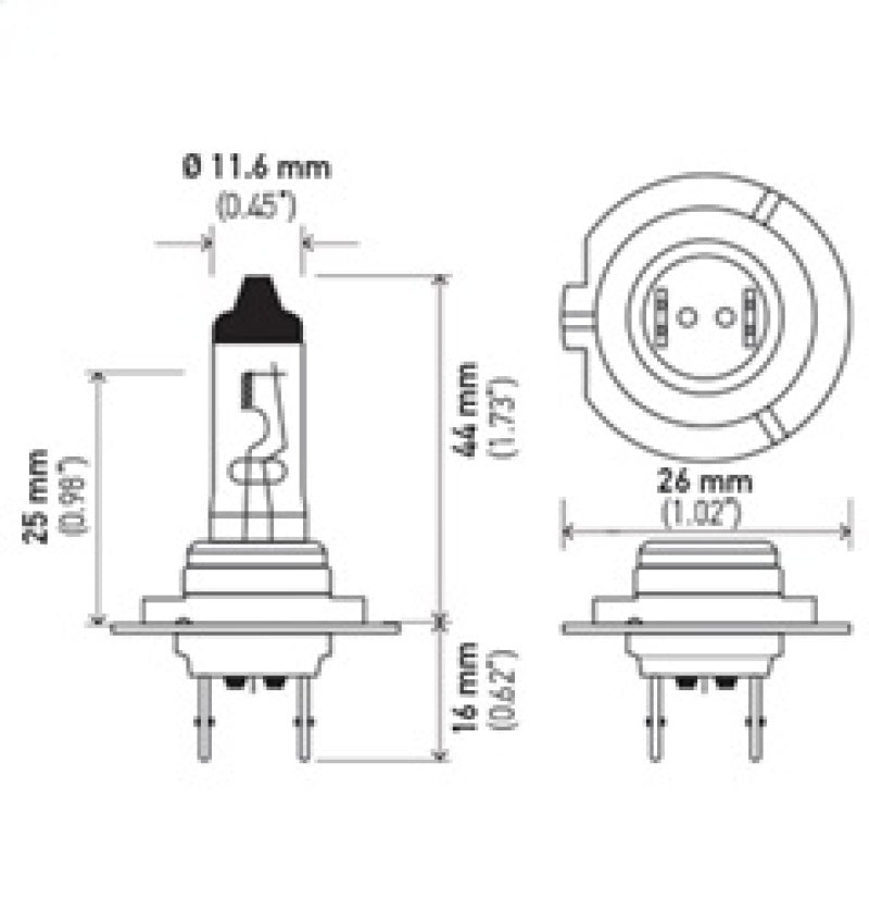 Hella Bulb H7 12V 70W PX26d T4.625 LAH7 70W