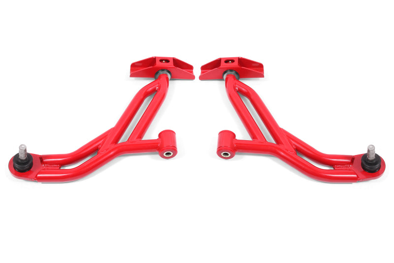 BMR Suspension 05-14 Ford Mustang Lower A-Arms - Red - Non-Adjustable AA750R