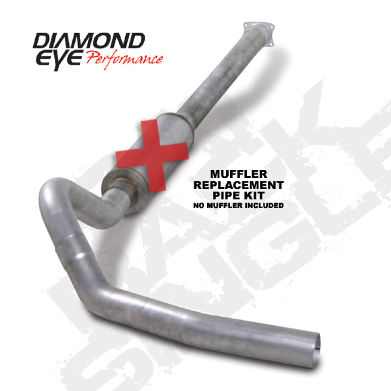 Diamond Eye KIT 4in CB MFLR RPLCMENT PIPE SGL AL: 01-05 CHEVY/GMC 6.6L 2500/3500 K4110A-RP