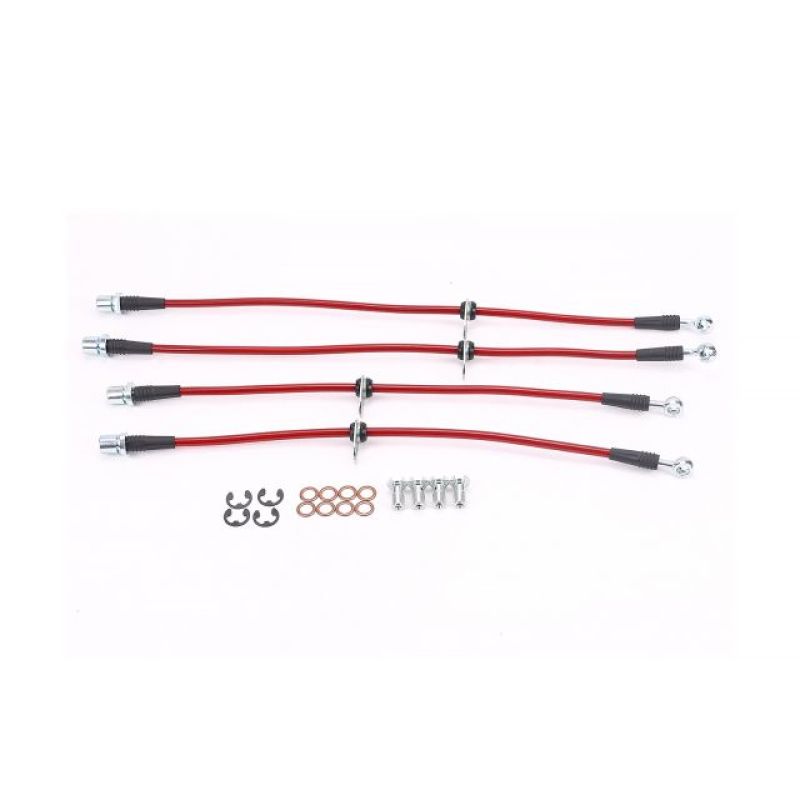 Power Stop 18-19 Subaru WRX STI Front & Rear SS Braided Brake Hose Kit BH00104