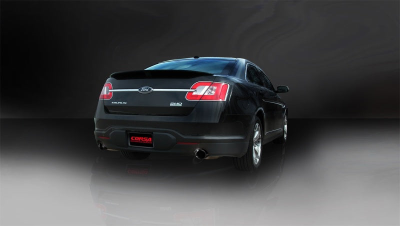 Corsa 10-13 Ford Taurus SHO 3.5L V6 Turbo Sport Cat-Back Exhaust w/ Dual 4in Black Tips 14315BLK