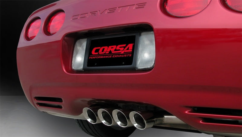 Corsa 97-04 Chevrolet Corvette C5 Z06 5.7L V8 Polished Sport Axle-Back Exhaust 14139