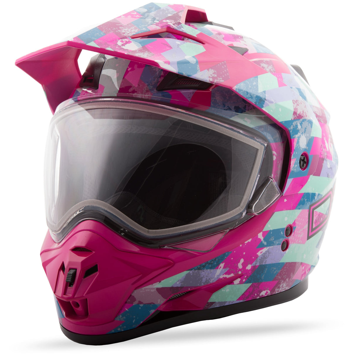 GMAX Gm-11s Dsg Checked Out Helmet Pink Xl G2119407 TC-14