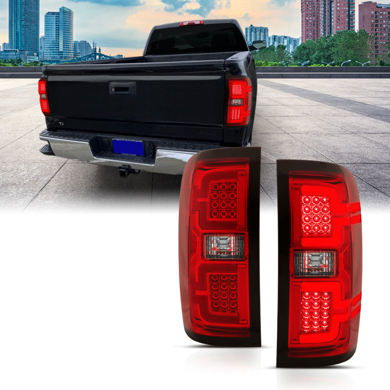 ANZO 2014-2018 Chevy Silverado 1500 LED Taillights Red/Clear 311292
